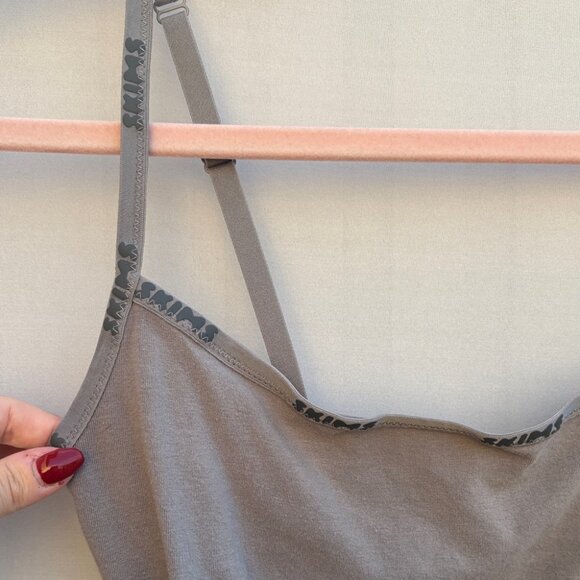 SKIMS Women's Gray Cotton Logo Bodysuit - Picture 4 of 6